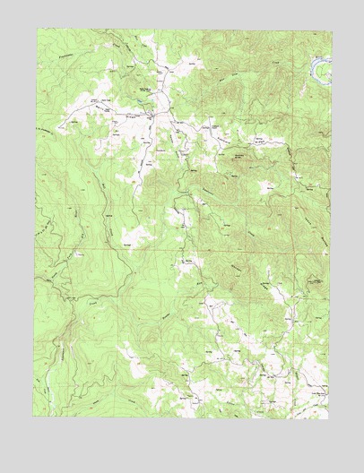 Iaqua Buttes, CA USGS Topographic Map