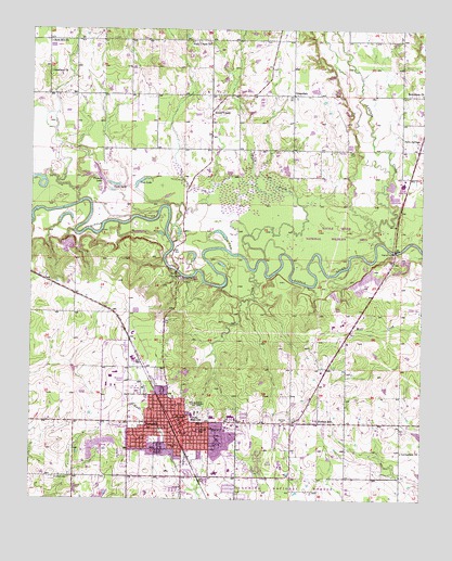 Idabel, OK USGS Topographic Map