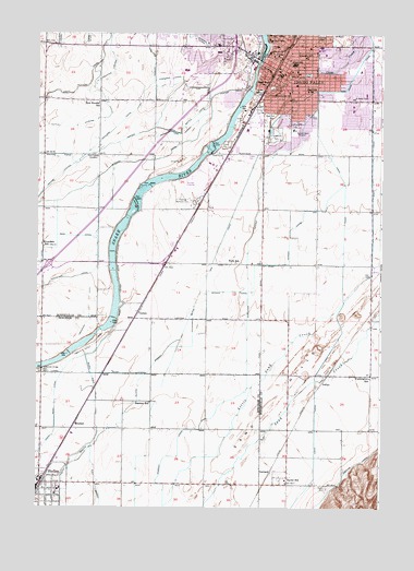 Idaho Falls South, ID USGS Topographic Map