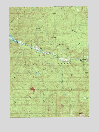 Idanha, OR USGS Topographic Map