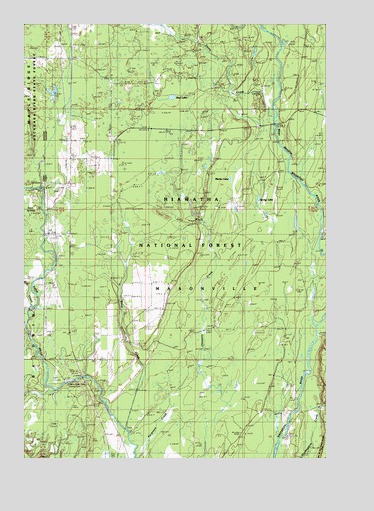 Baker Creek, MI USGS Topographic Map