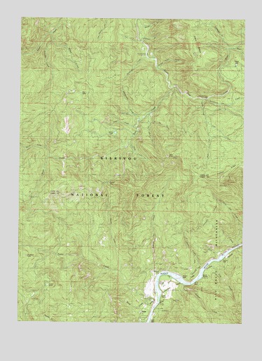 Illahe, OR USGS Topographic Map