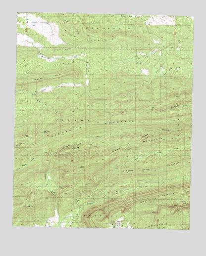 Baker Mountain, OK USGS Topographic Map