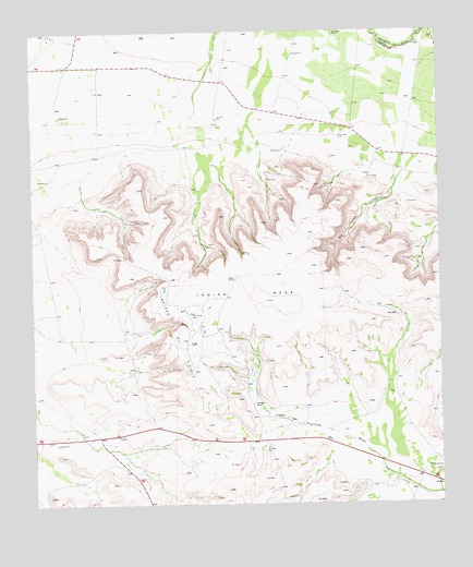 Indian Mesa, TX USGS Topographic Map