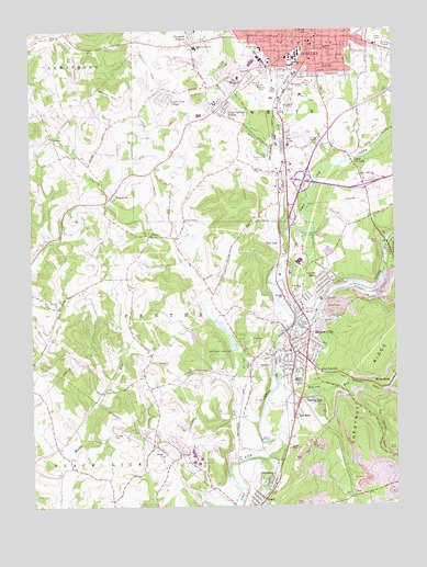 Indiana, PA USGS Topographic Map