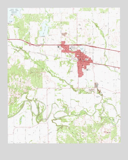 Iowa Park, TX USGS Topographic Map