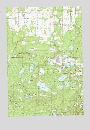 Iron Lake, WI USGS Topographic Map
