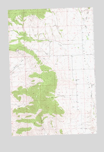 Irvine Hill, MT USGS Topographic Map