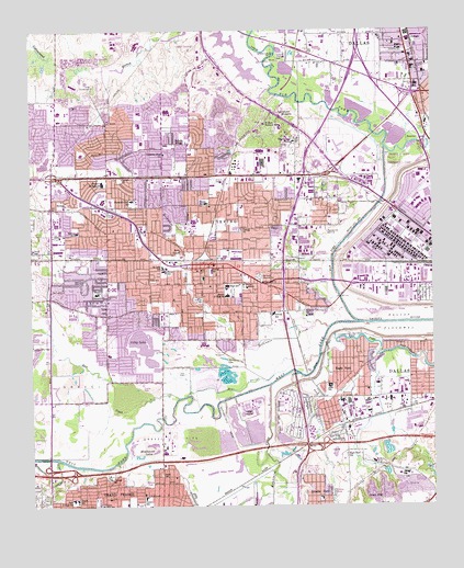Irving, TX USGS Topographic Map