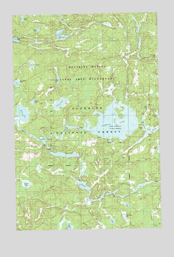 Isabella Lake, MN USGS Topographic Map