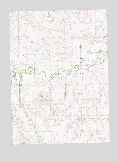 Isinglass Buttes, NE USGS Topographic Map
