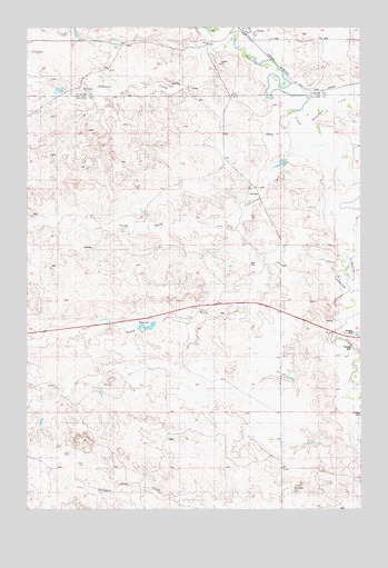 Ismay South, MT USGS Topographic Map