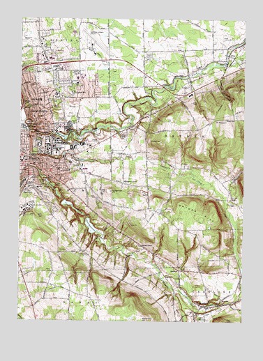 Ithaca East, NY USGS Topographic Map