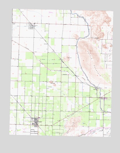 Ivanhoe, CA USGS Topographic Map