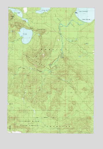 Ives Hill, MI USGS Topographic Map