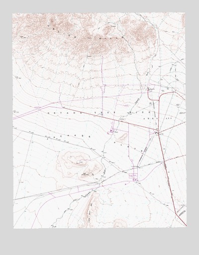 Jackass Flats, NV USGS Topographic Map