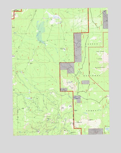 Jacks Backbone, CA USGS Topographic Map