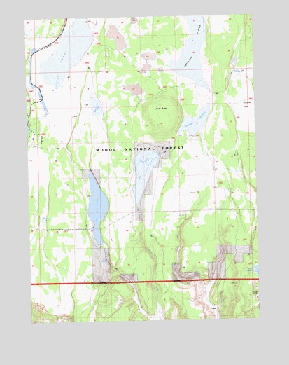 Jacks Butte, CA USGS Topographic Map