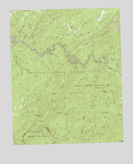 Bald River Falls, TN USGS Topographic Map