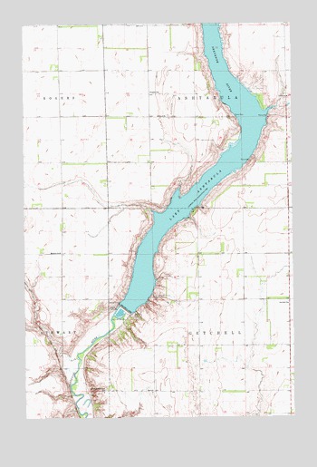 Baldhill Dam, ND USGS Topographic Map