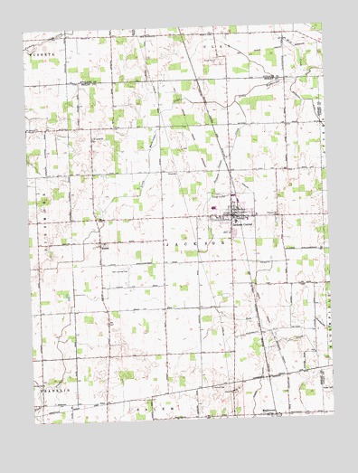 Jackson Center, OH USGS Topographic Map