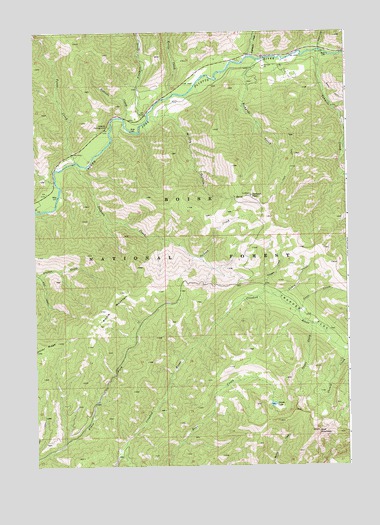Jackson Peak, ID USGS Topographic Map