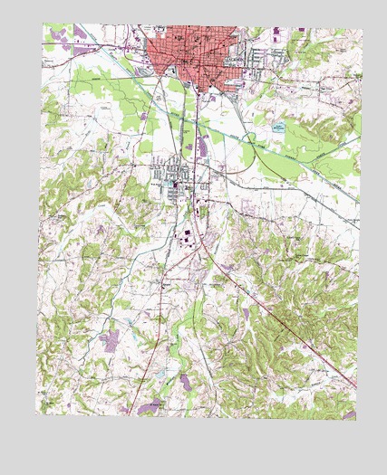 Jackson South, TN USGS Topographic Map