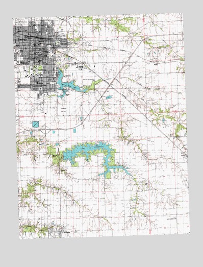 Jacksonville, IL USGS Topographic Map