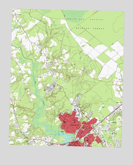 Jacksonville North, NC USGS Topographic Map