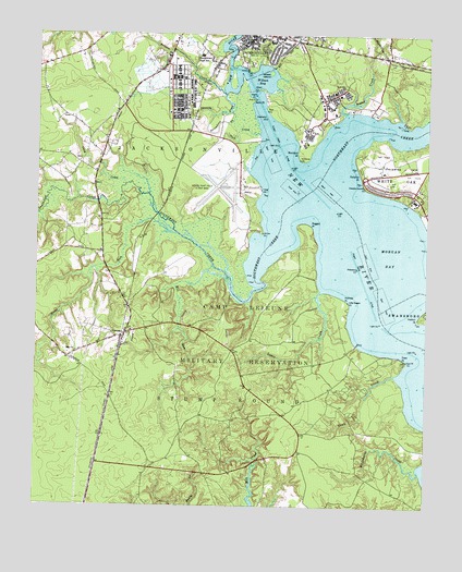 Jacksonville South, NC USGS Topographic Map
