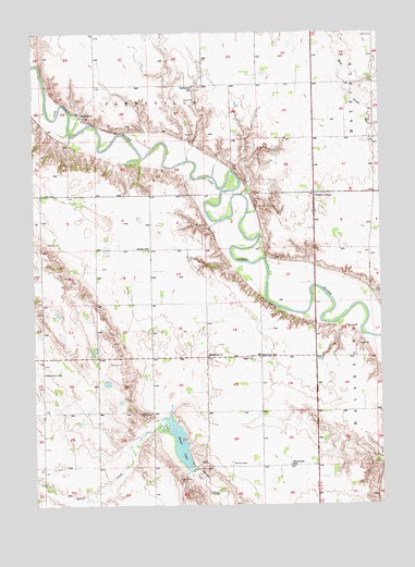 Jamesville, SD USGS Topographic Map