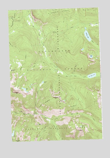 Jeanette Mountain, ID USGS Topographic Map