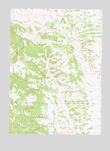 Jeff Cabin Creek, ID USGS Topographic Map
