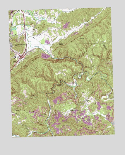 Jellico East, TN USGS Topographic Map