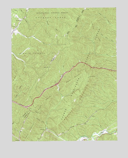 Jerrys Run, VA USGS Topographic Map