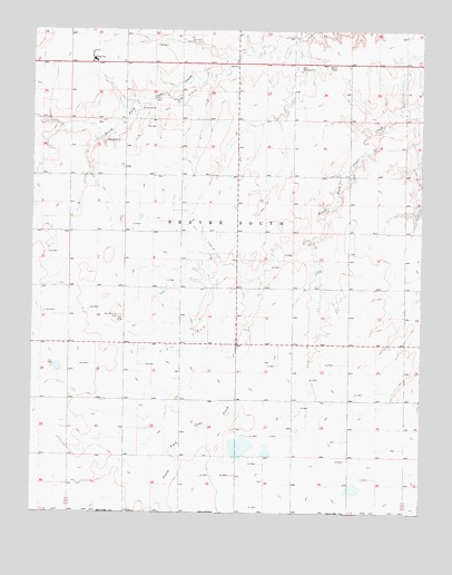 Balko SW, OK USGS Topographic Map
