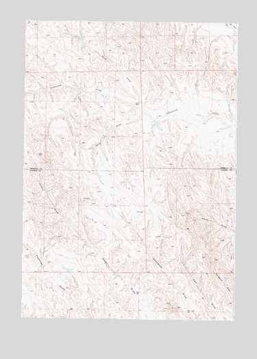 Jewell Draw, WY USGS Topographic Map
