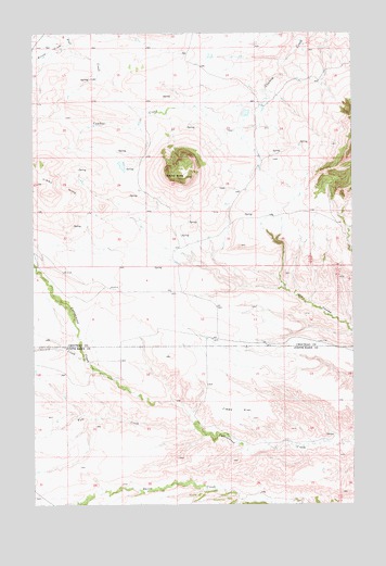 Jiggs Flat, MT USGS Topographic Map
