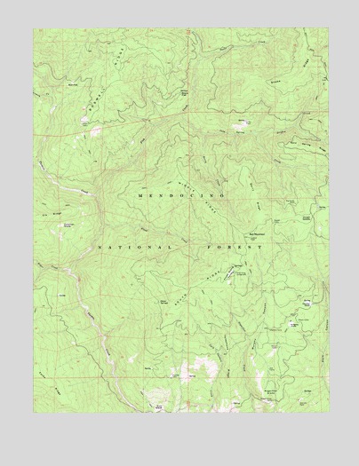 Ball Mountain, CA USGS Topographic Map
