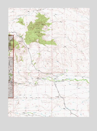Johnson Mountain, WY USGS Topographic Map