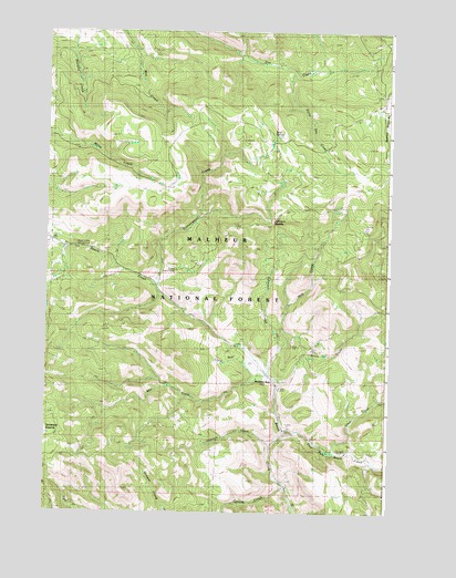 Johnson Saddle, OR USGS Topographic Map