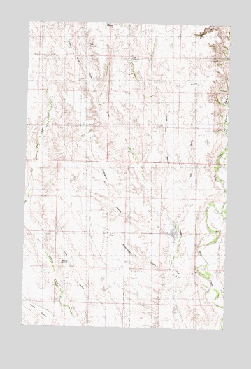 Jones Coulee, MT USGS Topographic Map