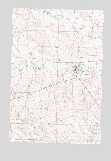 Jordan, MT USGS Topographic Map
