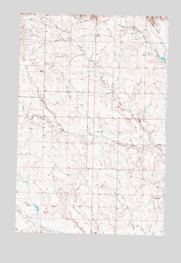 Jordan NW, MT USGS Topographic Map