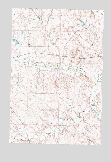 Jordan SE, MT USGS Topographic Map