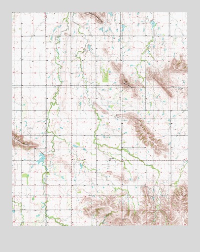 Bally Mountain, OK USGS Topographic Map
