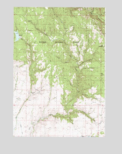 Balm Creek Reservoir, OR USGS Topographic Map