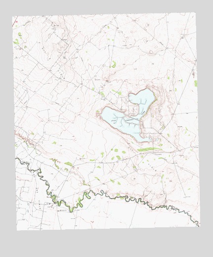 Juan Cordona Lake, TX USGS Topographic Map