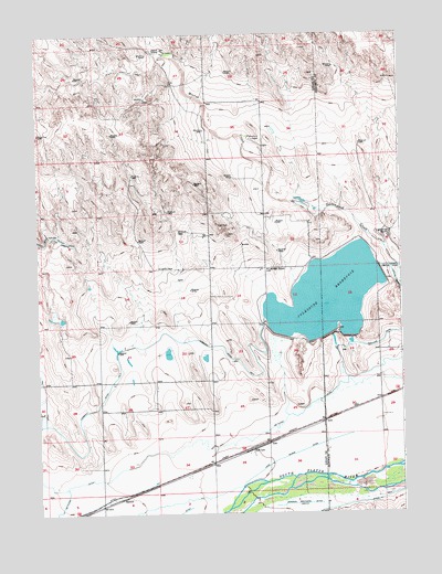 Julesburg Reservoir, CO USGS Topographic Map