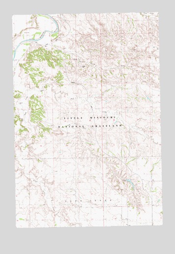 Juniper Spur, ND USGS Topographic Map